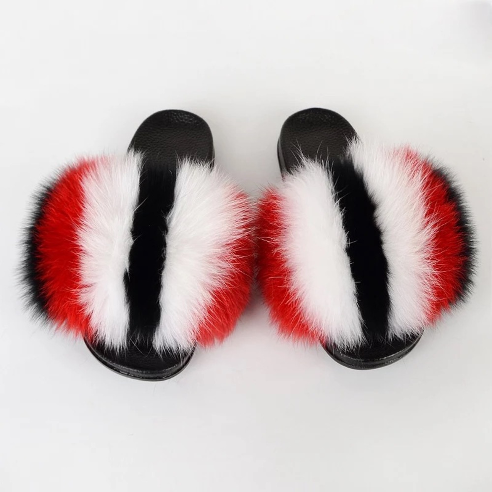 Pride fox fur slides - Picture 1 of 1